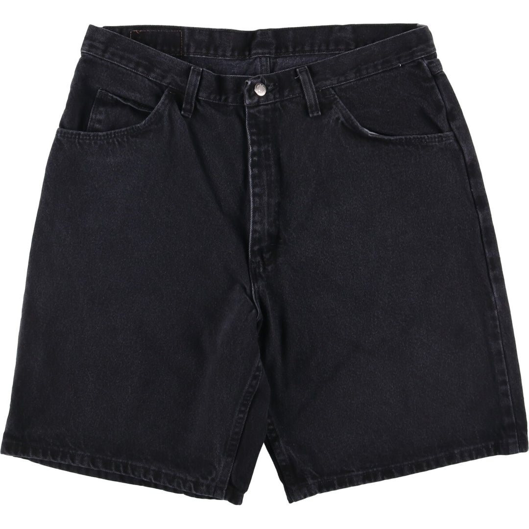 Wrangler Black Denim Shorts, Shorts, Men's, W36 cotton black type Vintage Second Hand