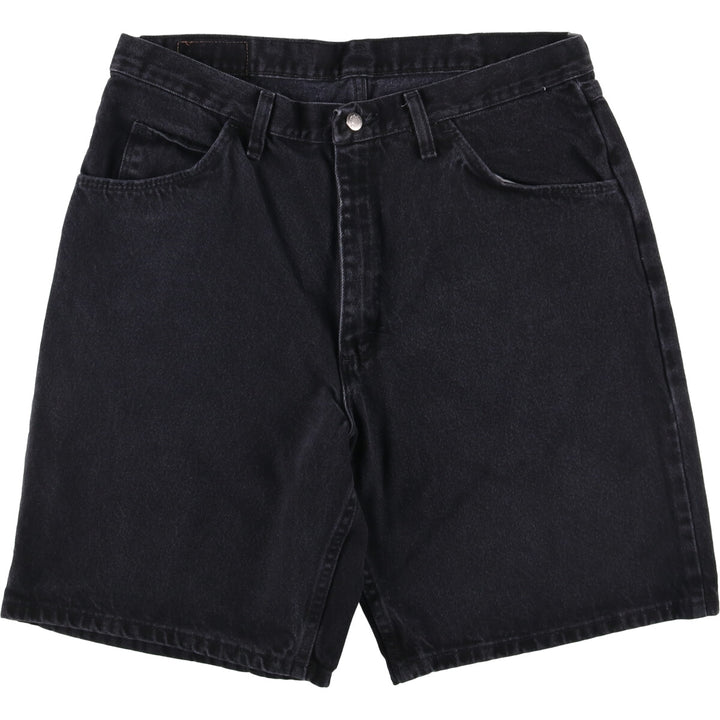 Wrangler Black Denim Shorts, Shorts, Men's, W36 cotton black type Vintage Second Hand