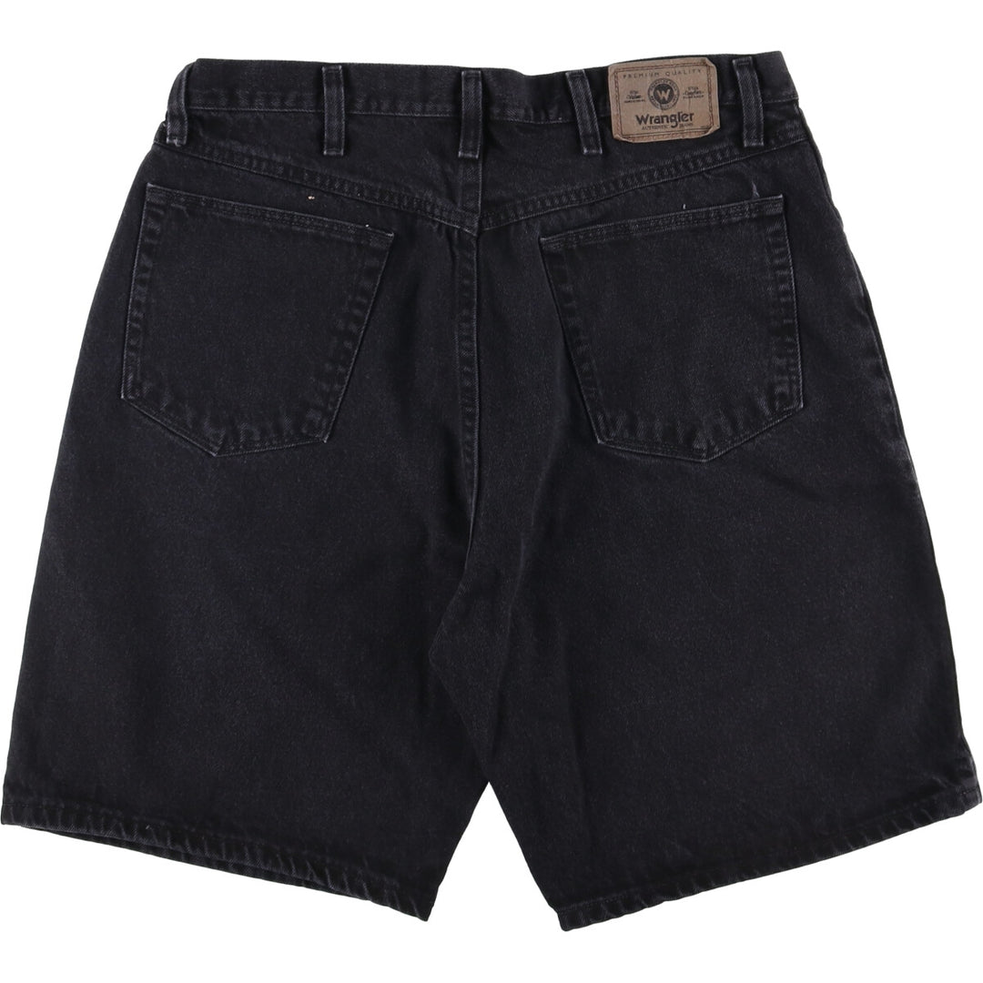 Wrangler Black Denim Shorts, Shorts, Men's, W36 cotton black type Vintage Second Hand