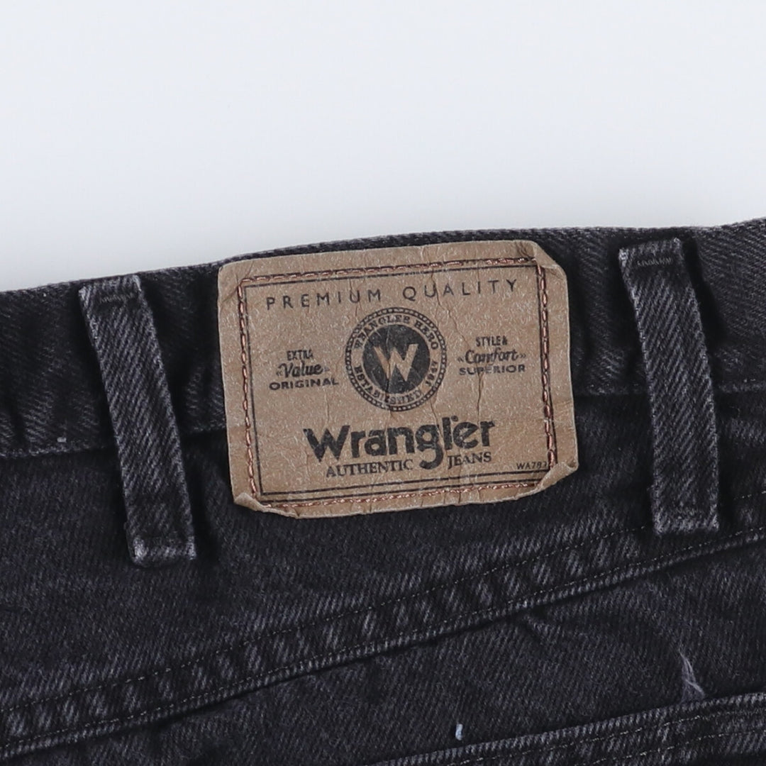 Wrangler Black Denim Shorts, Shorts, Men's, W36 cotton black type Vintage Second Hand