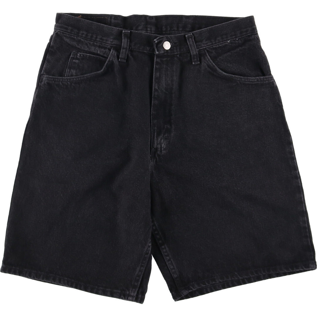 Wrangler Black Denim Shorts, Shorts, Half Pants, Men's, W33 equivalent cotton black type Vintage Second Hand