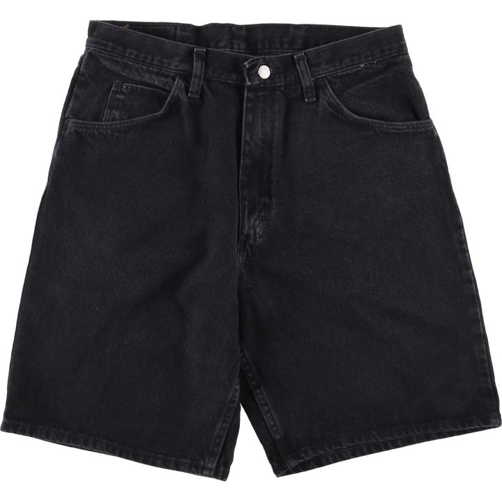 Wrangler Black Denim Shorts, Shorts, Half Pants, Men's, W33 equivalent cotton black type Vintage Second Hand