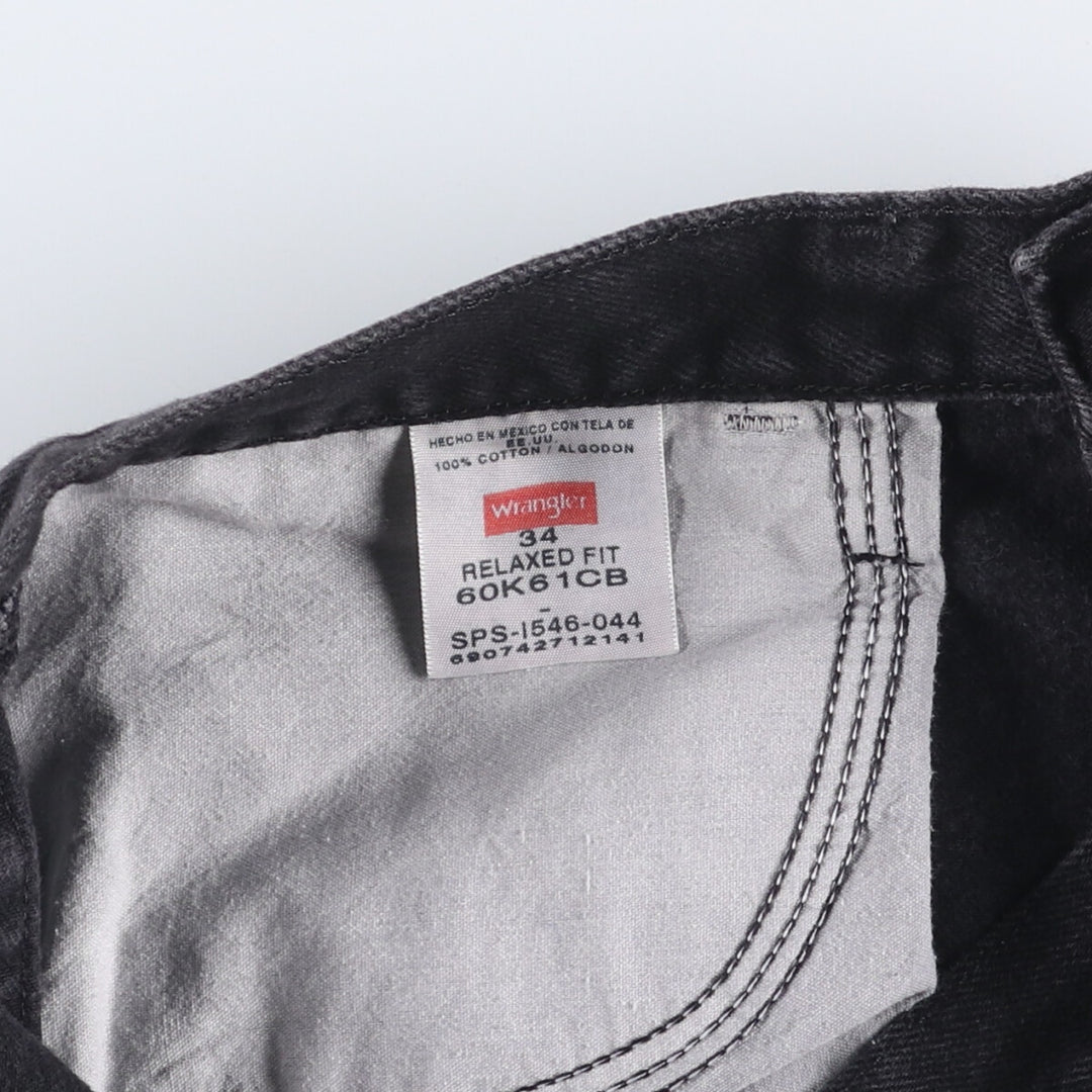 Wrangler Black Denim Shorts, Shorts, Half Pants, Men's, W33 equivalent cotton black type Vintage Second Hand