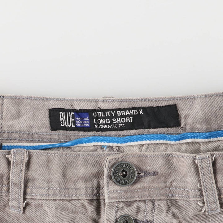 Marithé François Girbaud UTILITY BRAND x LONG SHORT AUTHENTIC FIT Denim Painter Shorts cotton gray type Vintage Second Hand