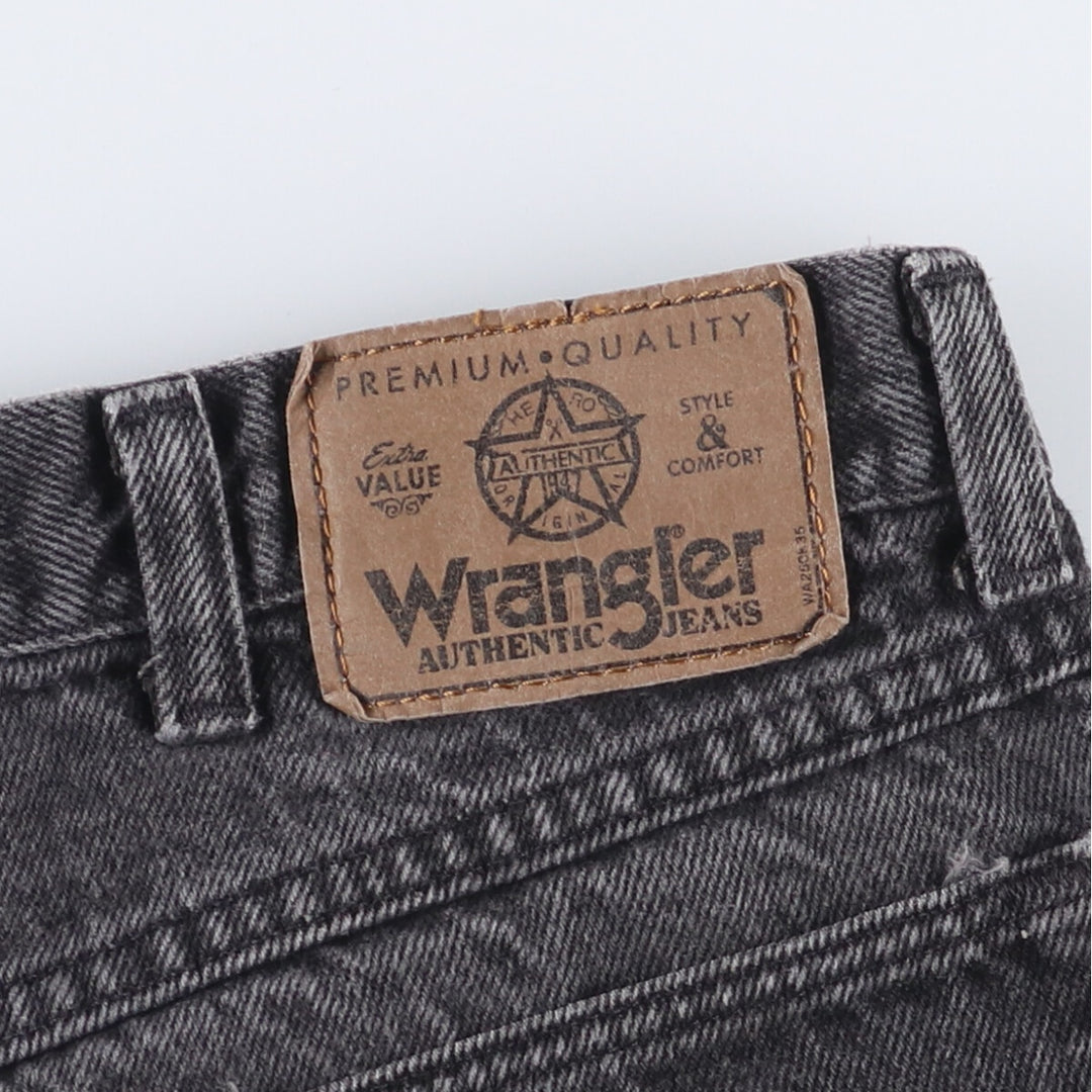 Wrangler Black Denim Shorts, Made in USA, Men's, W35 equivalent cotton black type Vintage Second Hand