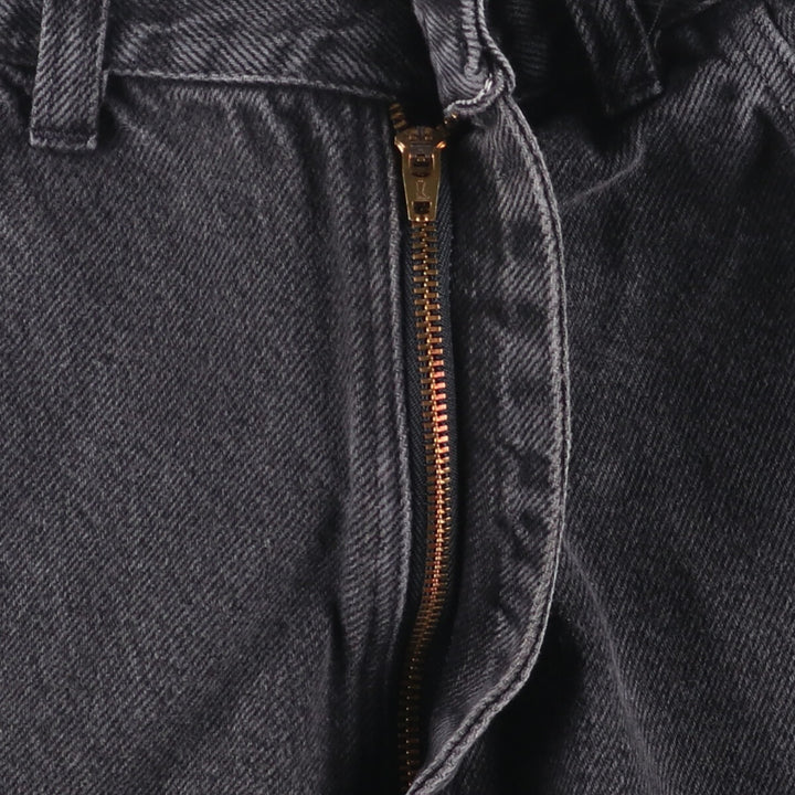 Wrangler Black Denim Shorts, Made in USA, Men's, W35 equivalent cotton black type Vintage Second Hand