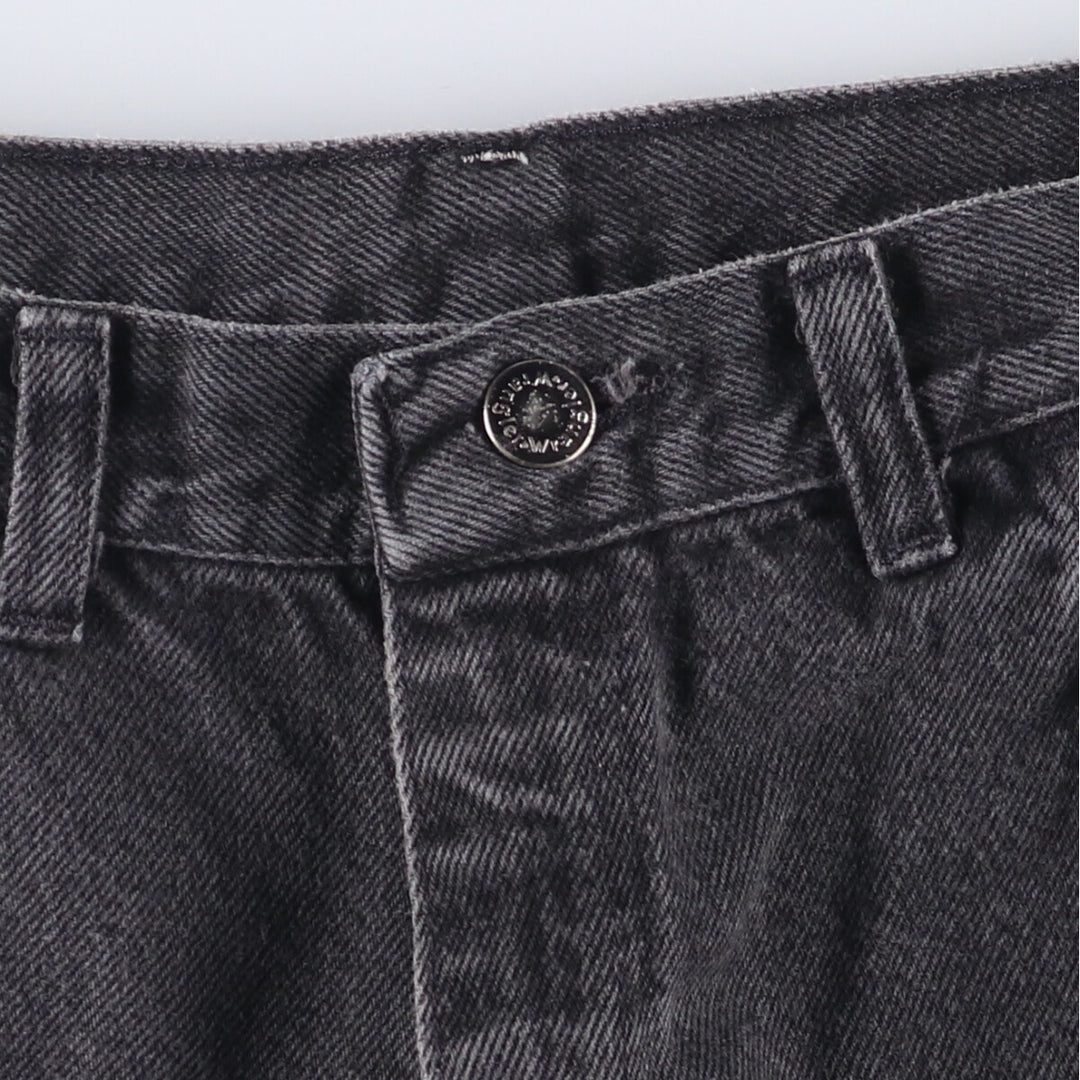 Wrangler Black Denim Shorts, Made in USA, Men's, W35 equivalent cotton black type Vintage Second Hand