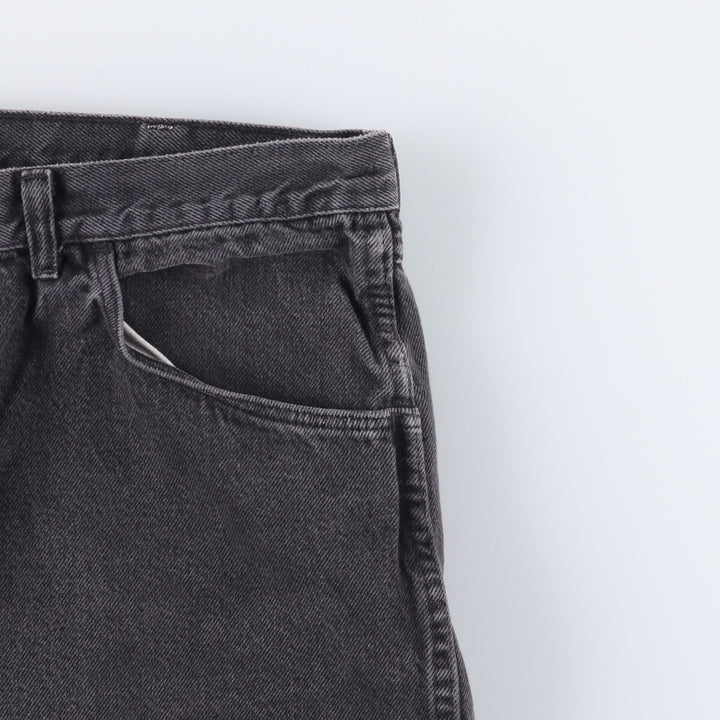 Wrangler Black Denim Shorts, Made in USA, Men's, W35 equivalent cotton black type Vintage Second Hand