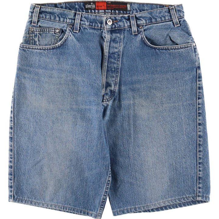 90'S Levi's Silver Tab LOOSE Denim Shorts, Made in USA, Men's, W35, Vintage cotton blue type Vintage Second Hand