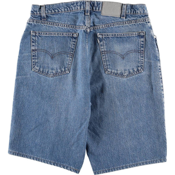 90'S Levi's Silver Tab LOOSE Denim Shorts, Made in USA, Men's, W35, Vintage cotton blue type Vintage Second Hand