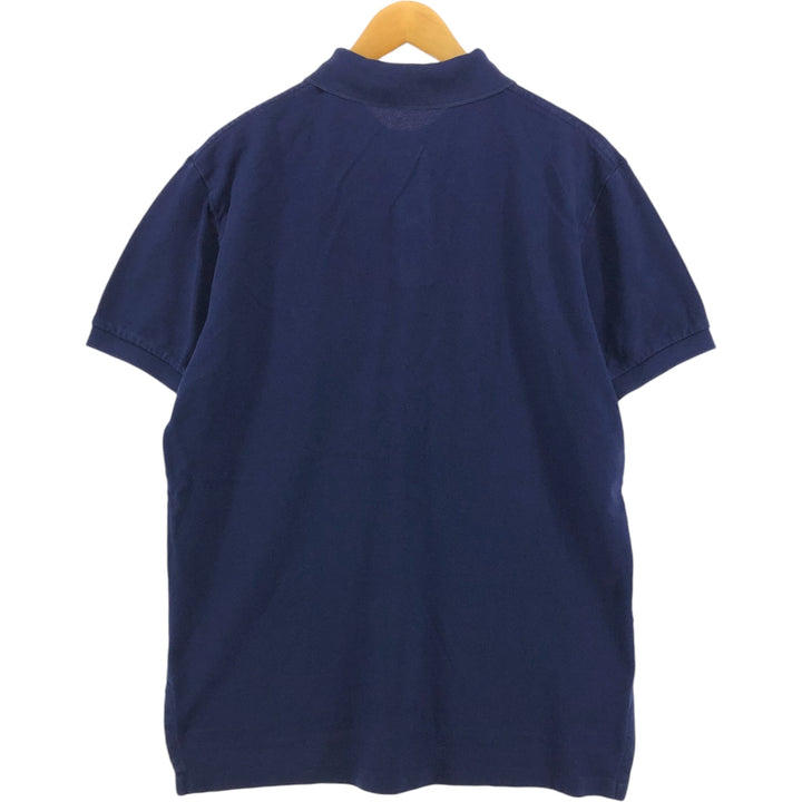 Ralph Lauren POLO RALPH LAUREN short sleeve polo shirt men's size L cotton navy blue type Vintage Second Hand