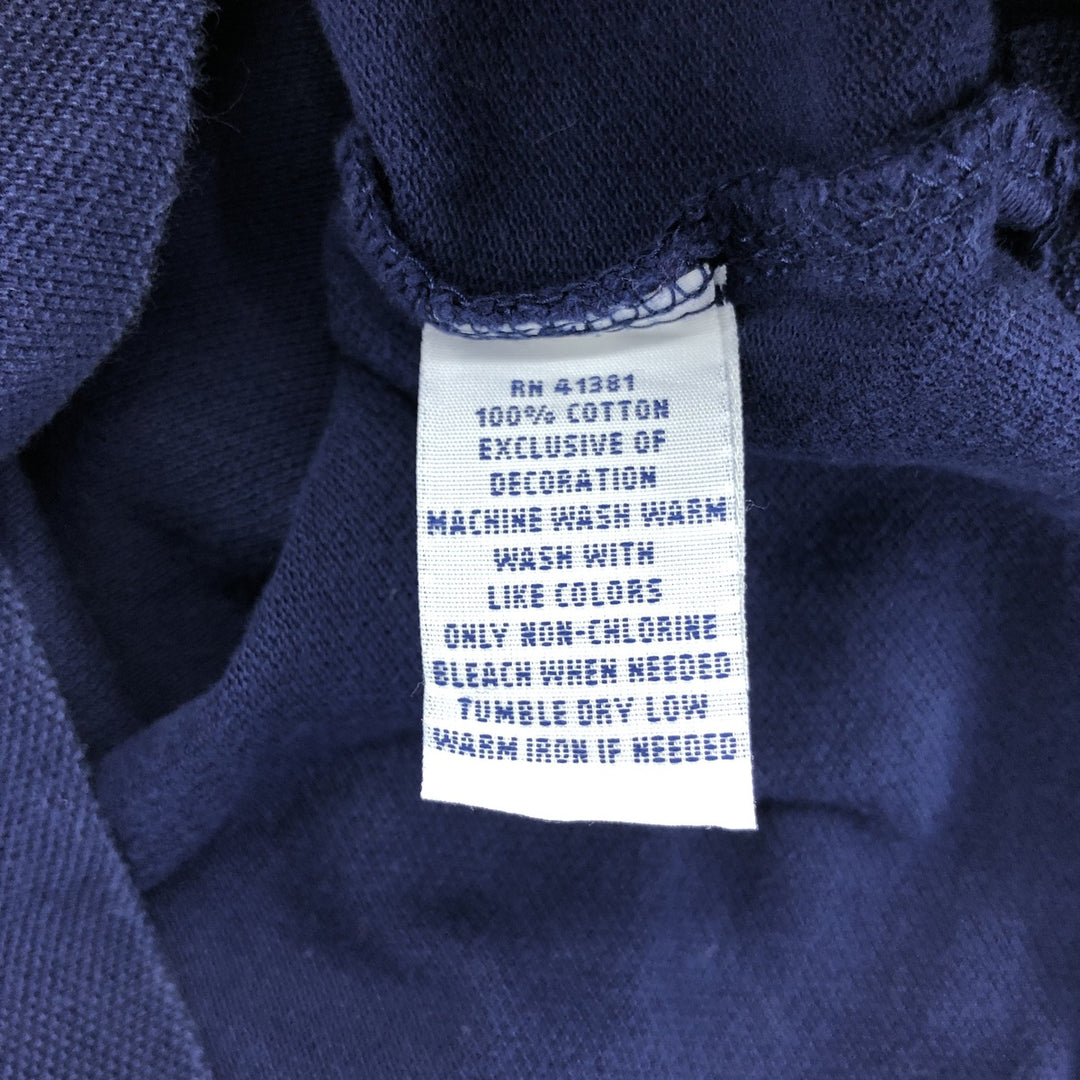 Ralph Lauren POLO RALPH LAUREN short sleeve polo shirt men's size L cotton navy blue type Vintage Second Hand