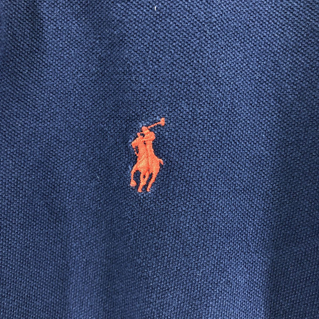 Ralph Lauren POLO RALPH LAUREN short sleeve polo shirt men's size L cotton navy blue type Vintage Second Hand