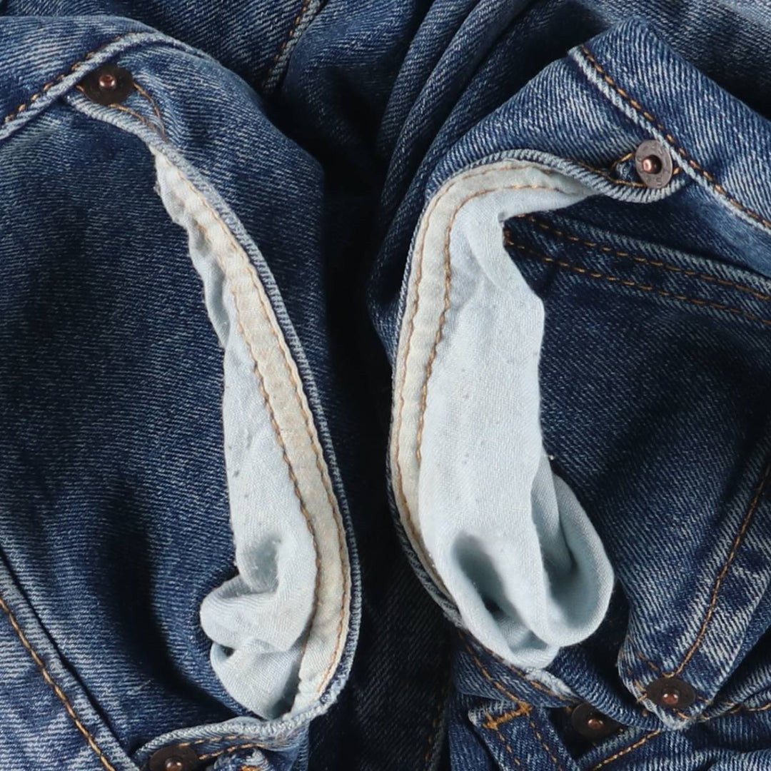 Levi's 505 tapered denim pants for men, size w37 cotton blue type Vintage Second Hand