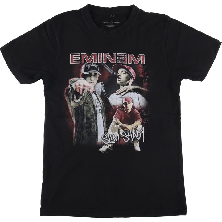 Mister tee Eminem Eminem rap T-shirt rap T men's M size cotton black type Vintage Second Hand