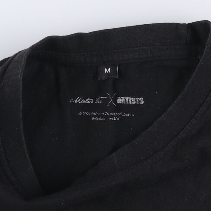 Mister tee Eminem Eminem rap T-shirt rap T men's M size cotton black type Vintage Second Hand