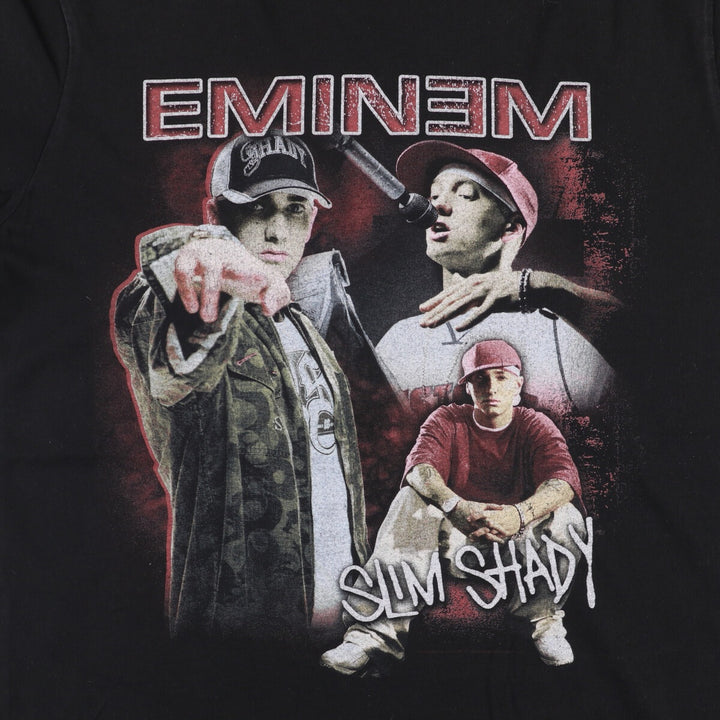 Mister tee Eminem Eminem rap T-shirt rap T men's M size cotton black type Vintage Second Hand