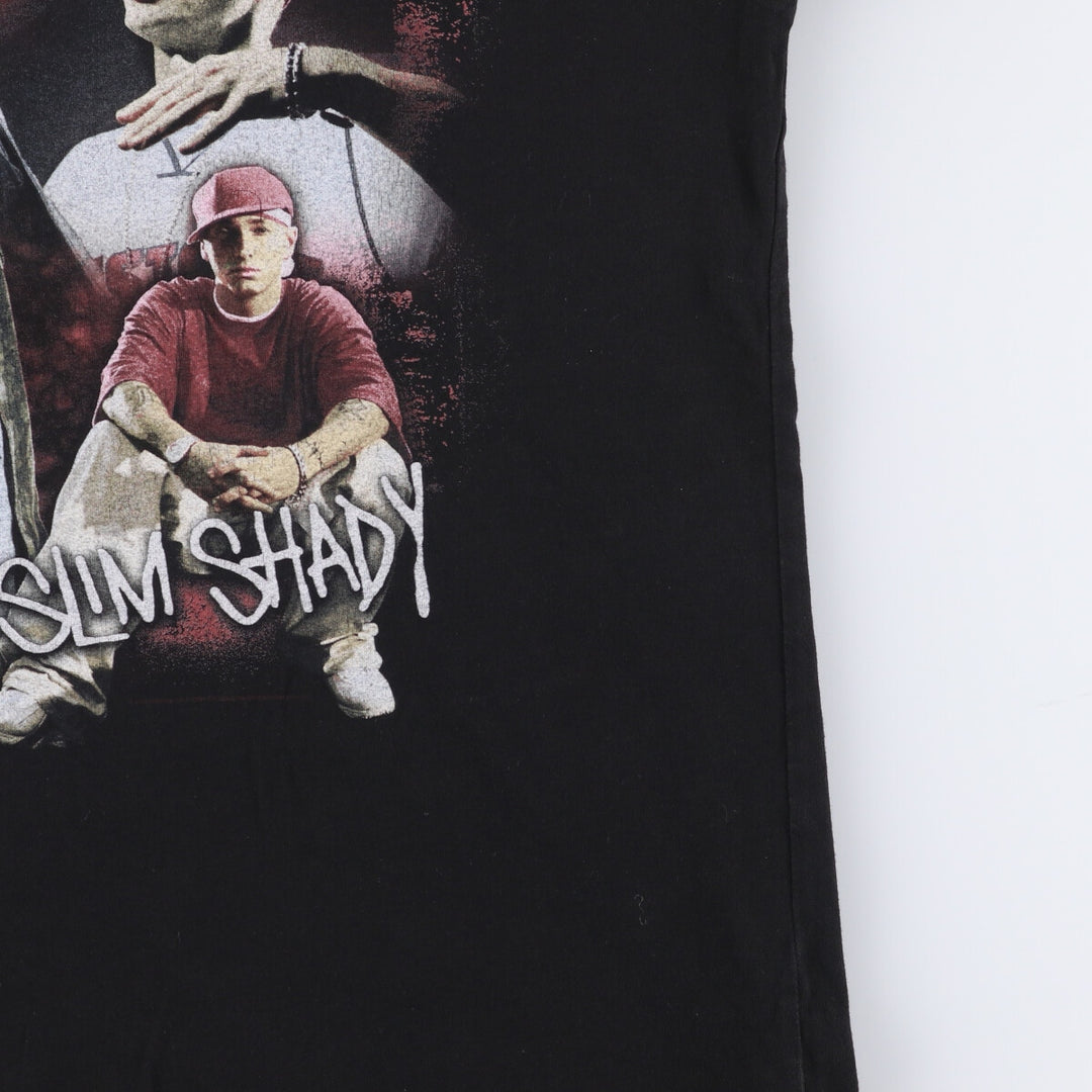 Mister tee Eminem Eminem rap T-shirt rap T men's M size cotton black type Vintage Second Hand