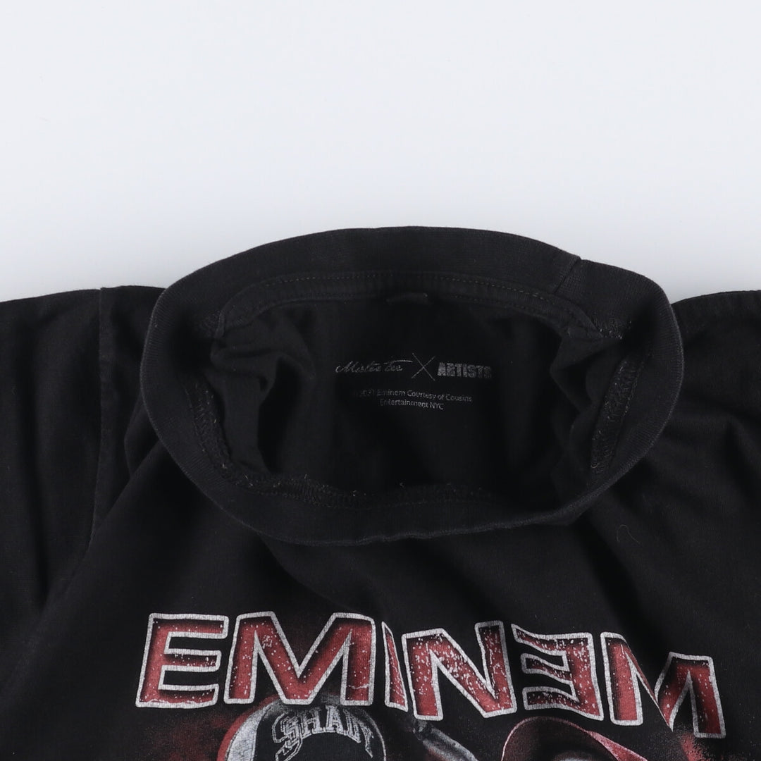 Mister tee Eminem Eminem rap T-shirt rap T men's M size cotton black type Vintage Second Hand