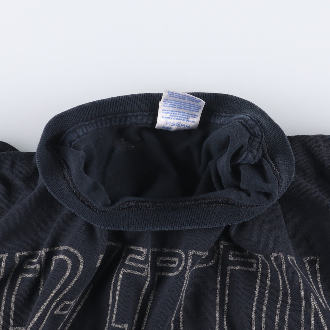 Gildan LED ZEPPELIN Band T-shirt, Men's L size cotton black type Vintage Second Hand