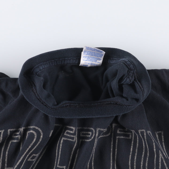 Gildan LED ZEPPELIN Band T-shirt, Men's L size cotton black type Vintage Second Hand