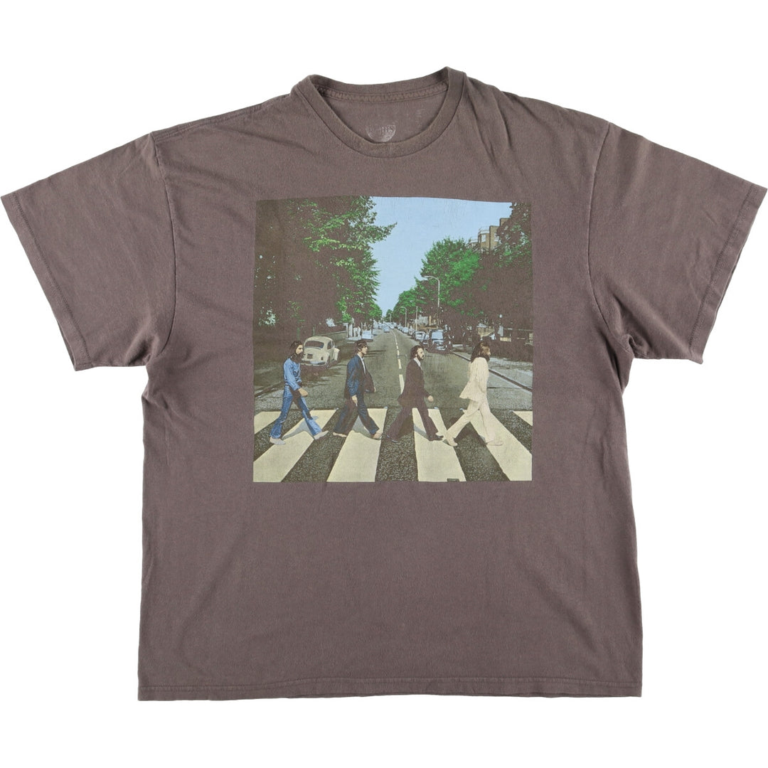 THE BEATLES Beatles Band T-shirt Band T XL Men's XL equivalent cotton gray type Vintage Second Hand