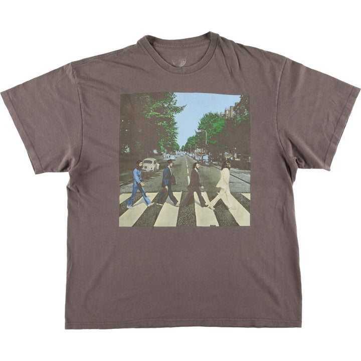 THE BEATLES Beatles Band T-shirt Band T XL Men's XL equivalent cotton gray type Vintage Second Hand