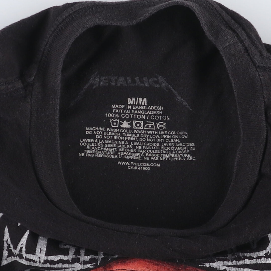 METALLICA Metallica Band T-shirt Band T Men's M size cotton black type Vintage Second Hand