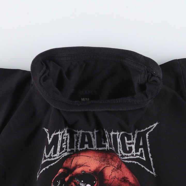 METALLICA Metallica Band T-shirt Band T Men's M size cotton black type Vintage Second Hand