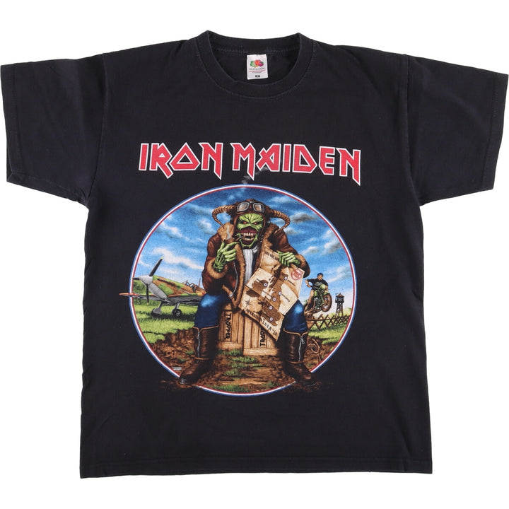 Fruit of the Loom Iron Maiden Valueweight Band T-Shirt, Men's M cotton black type Vintage Second Hand