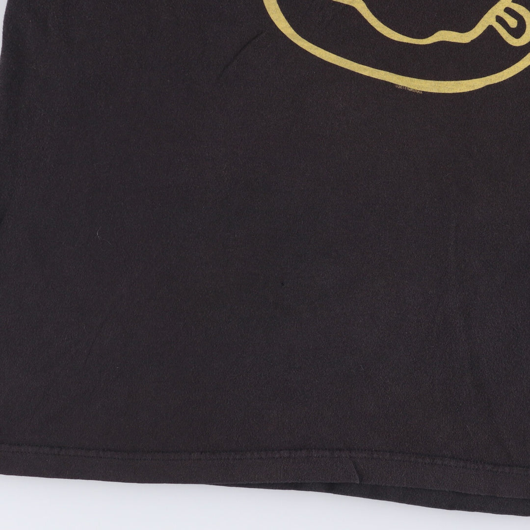 NIRVANA Nirvana Band T-shirt, Band T, Men's M size cotton black type Vintage Second Hand