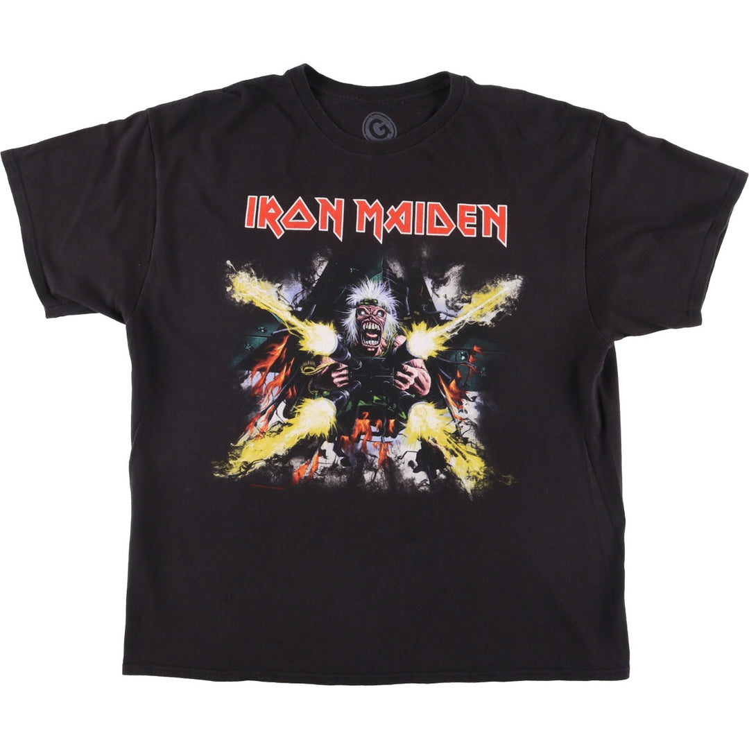 Fruit of the Loom Iron Maiden Band T-Shirt, Men's XL cotton black type Vintage Second Hand