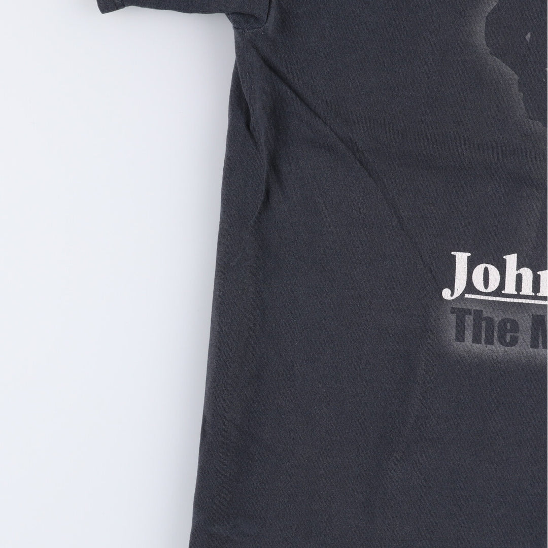 00'S ZION JOHNNY CASH Johnny Cash Band T-Shirt Band T Made in USA Men's M Size Double-sided Print cotton black type Vintage Second Hand