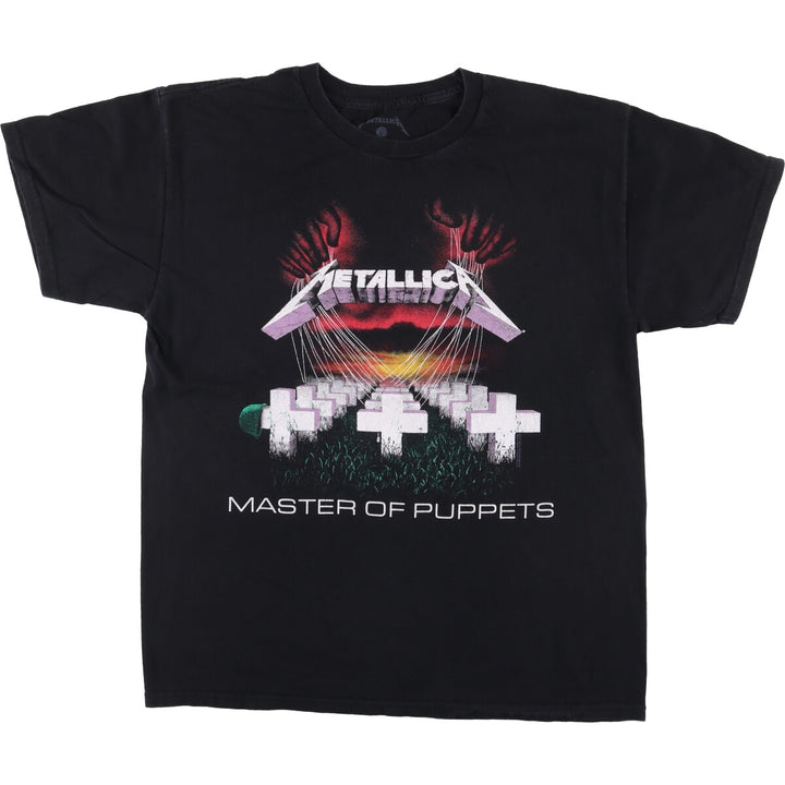 METALLICA Metallica Band T-shirt Band T Men's L size cotton black type Vintage Second Hand