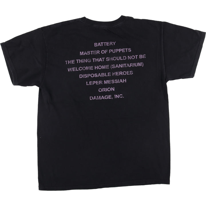 METALLICA Metallica Band T-shirt Band T Men's L size cotton black type Vintage Second Hand
