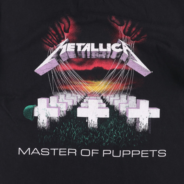 METALLICA Metallica Band T-shirt Band T Men's L size cotton black type Vintage Second Hand
