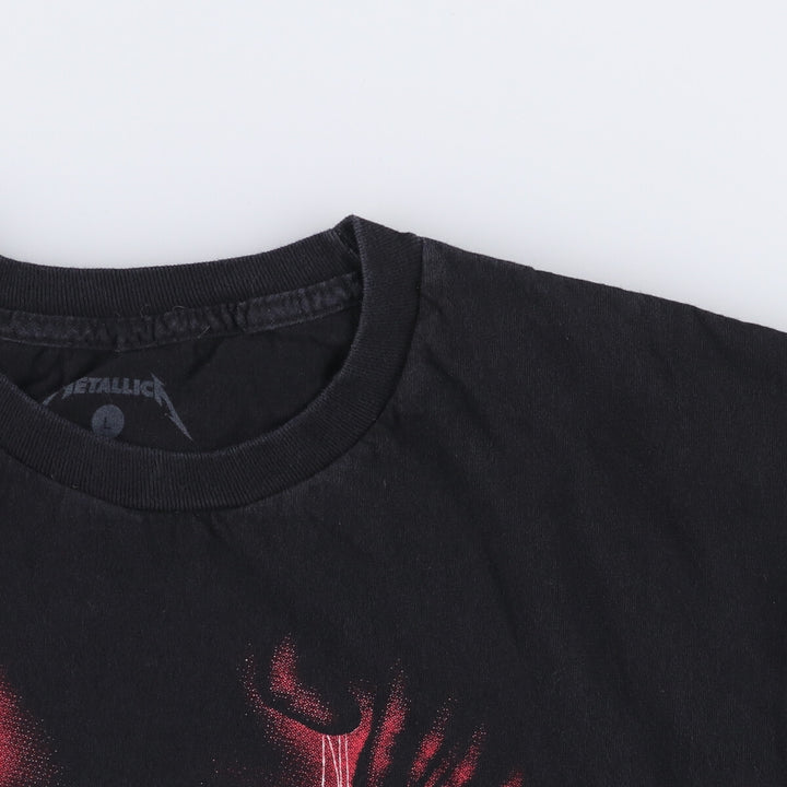 METALLICA Metallica Band T-shirt Band T Men's L size cotton black type Vintage Second Hand