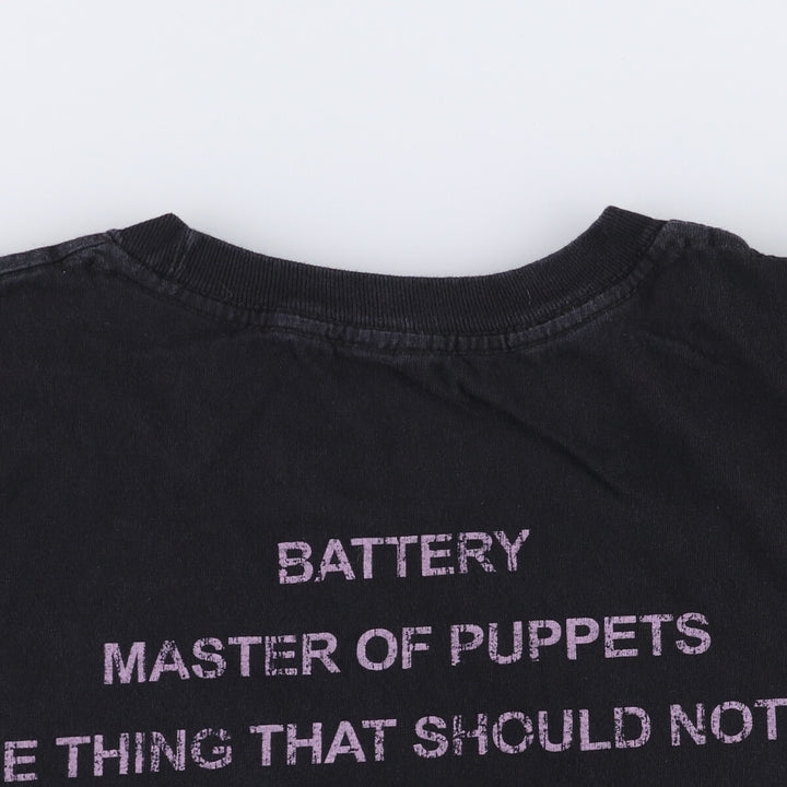 METALLICA Metallica Band T-shirt Band T Men's L size cotton black type Vintage Second Hand