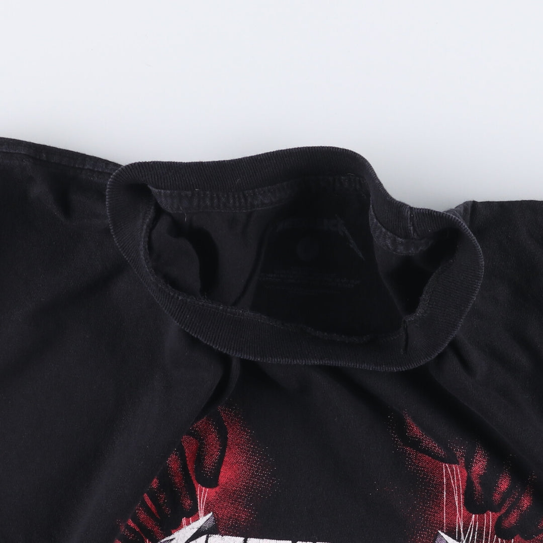 METALLICA Metallica Band T-shirt Band T Men's L size cotton black type Vintage Second Hand