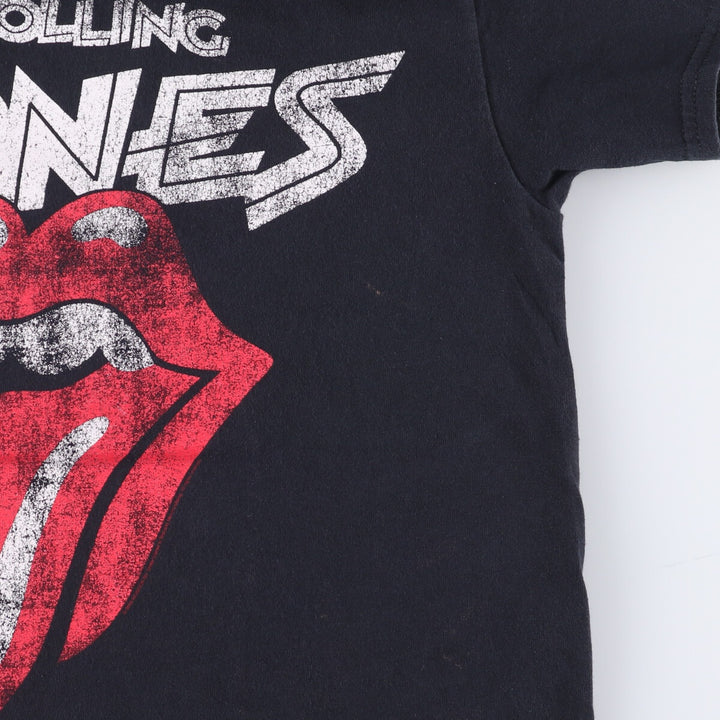The Rolling Stones Band T-shirt, Men's M size cotton black type Vintage Second Hand