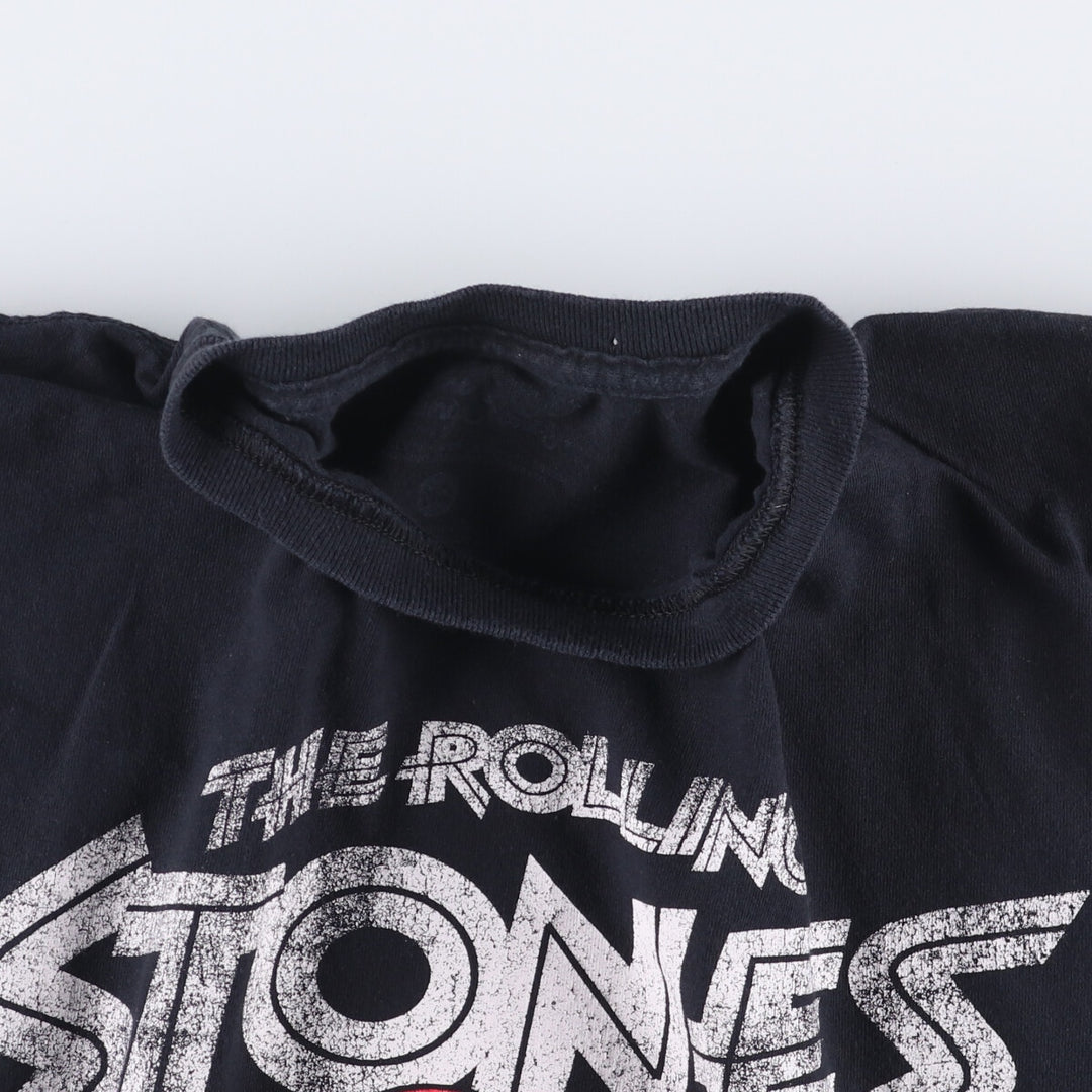 The Rolling Stones Band T-shirt, Men's M size cotton black type Vintage Second Hand