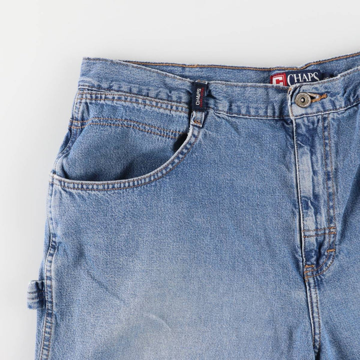 90'S Ralph Lauren CHAPS denim painter shorts, half pants, men's w37 equivalent, vintage cotton blue type Vintage Second Hand