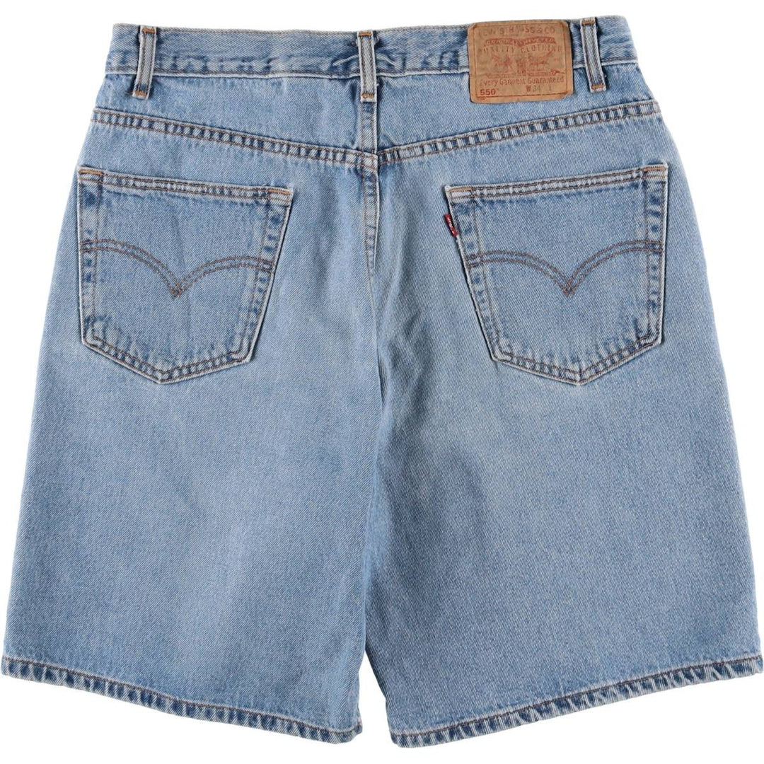 ~00'S Levi's 550 Relaxed Fit Denim Shorts, Men's W34 cotton blue type Vintage Second Hand