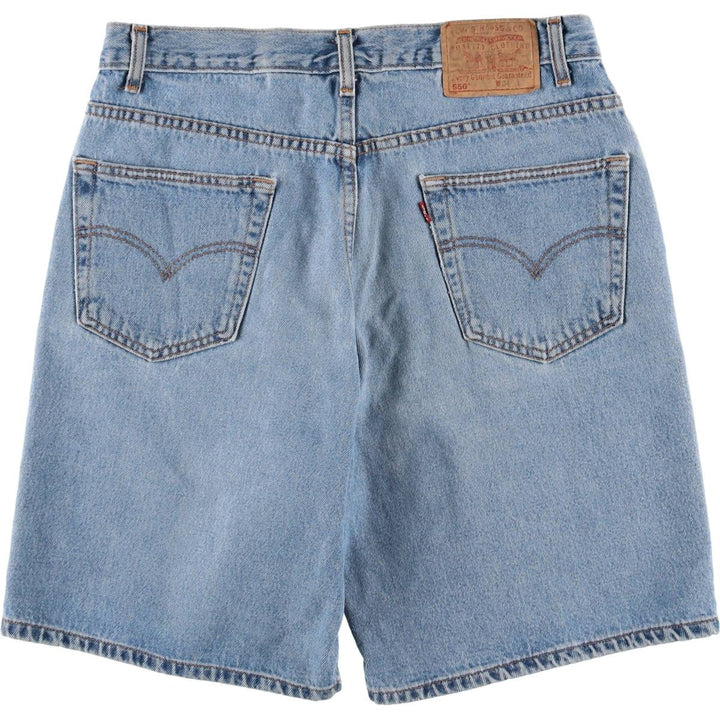 ~00'S Levi's 550 Relaxed Fit Denim Shorts, Men's W34 cotton blue type Vintage Second Hand