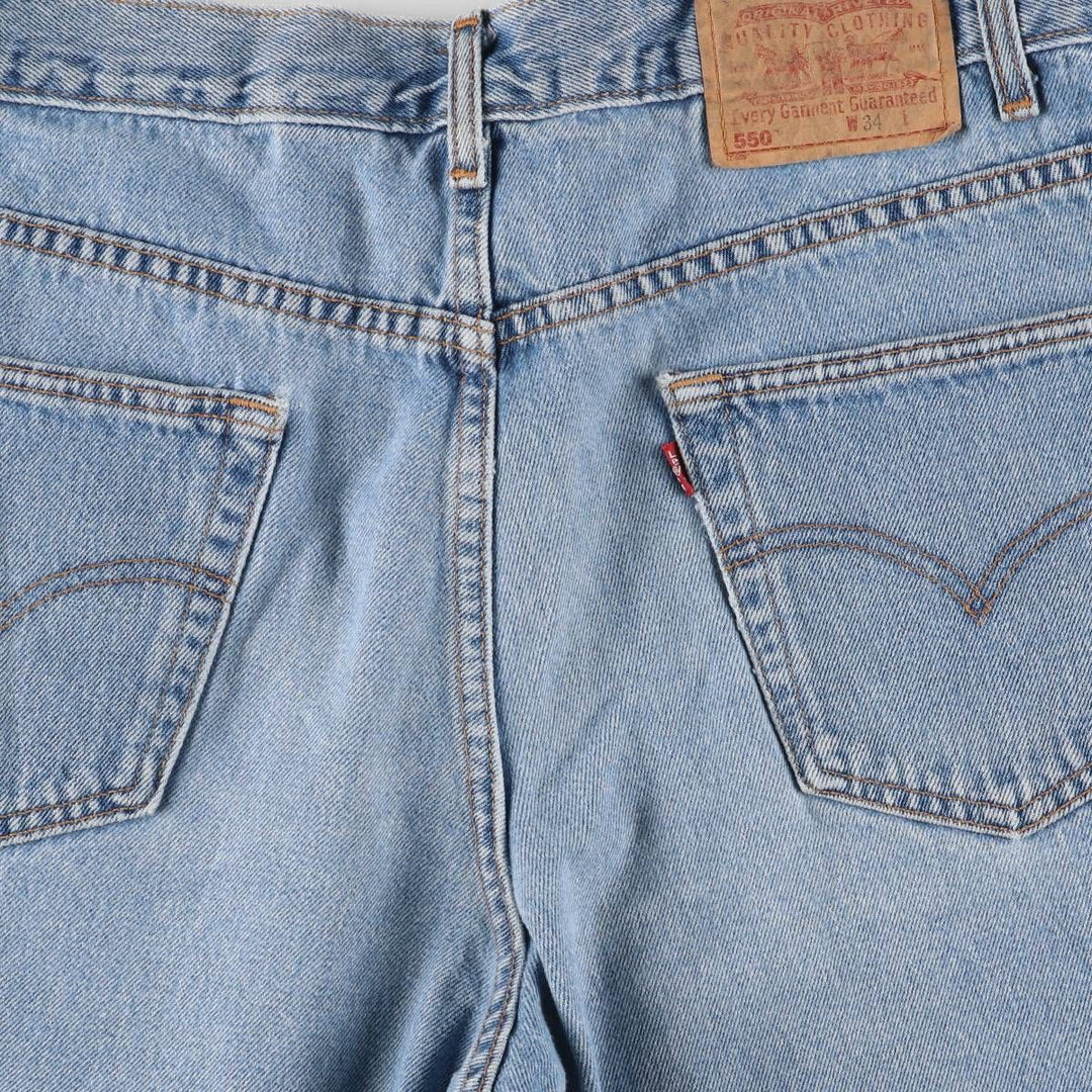 ~00'S Levi's 550 Relaxed Fit Denim Shorts, Men's W34 cotton blue type Vintage Second Hand