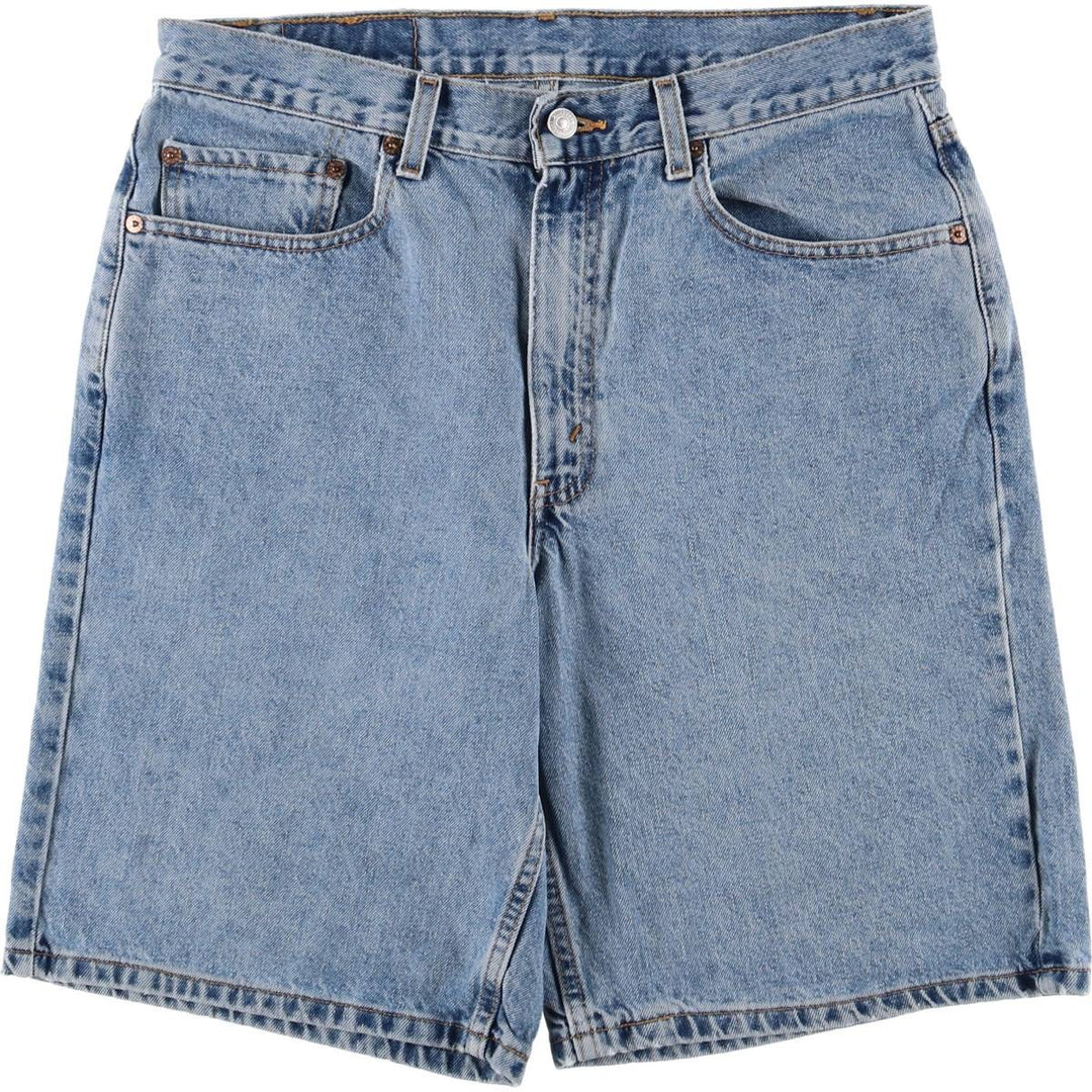 00'S Levi's 550 Relaxed Fit Denim Shorts for Men, Size W33 cotton blue type Vintage Second Hand