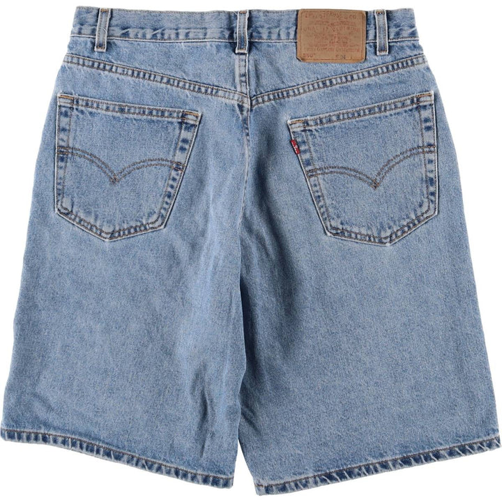 00'S Levi's 550 Relaxed Fit Denim Shorts for Men, Size W33 cotton blue type Vintage Second Hand