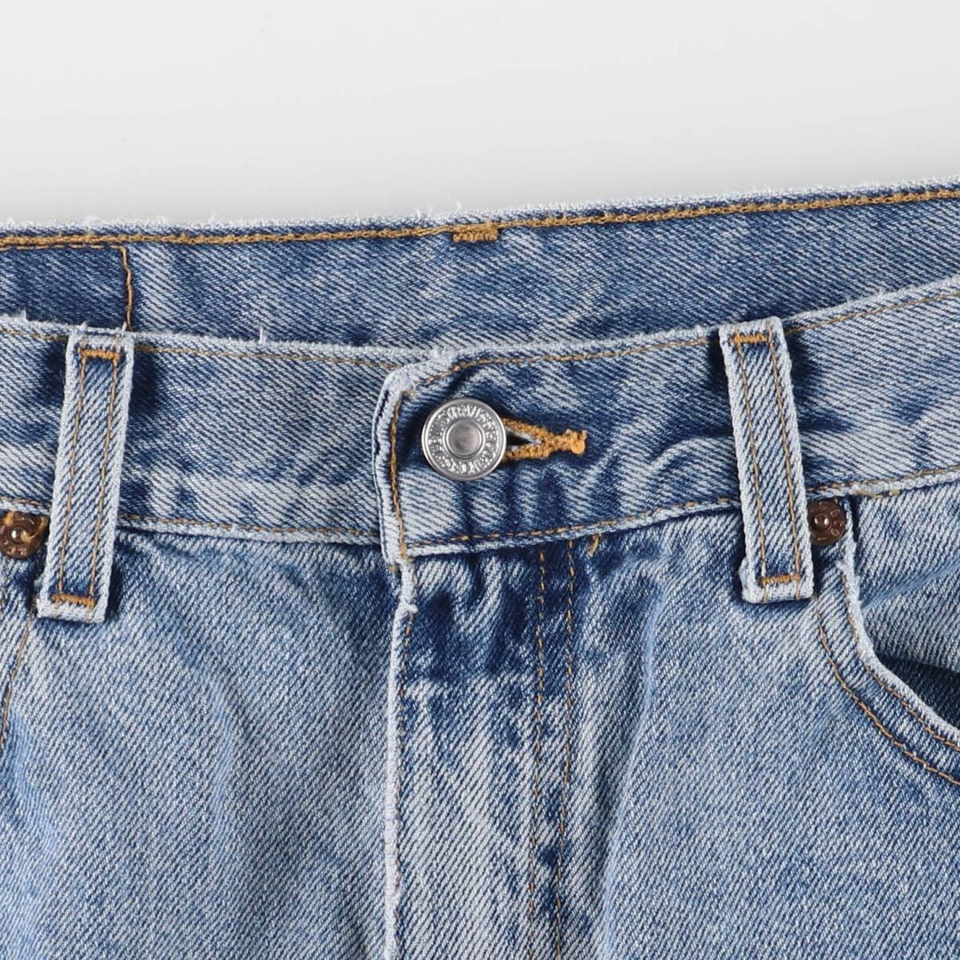 00'S Levi's 550 Relaxed Fit Denim Shorts for Men, Size W33 cotton blue type Vintage Second Hand