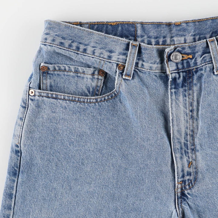 00'S Levi's 550 Relaxed Fit Denim Shorts for Men, Size W33 cotton blue type Vintage Second Hand