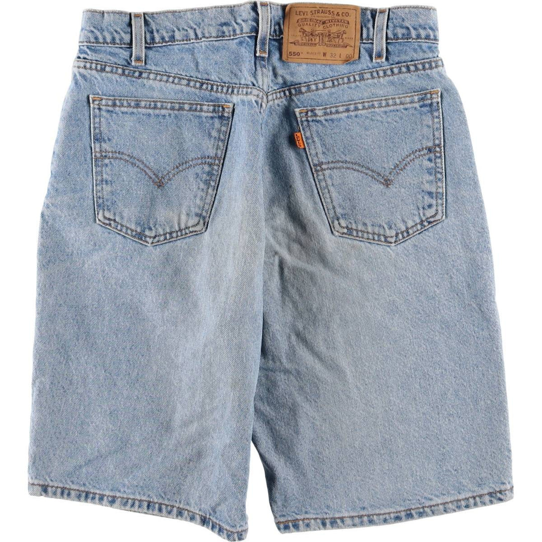 90'S Levi's 550 Relaxed Fit Orange Tab Denim Shorts, Men's, W31, Vintage cotton blue type Vintage Second Hand